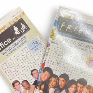Bundle The Office and Friends TV show word search books